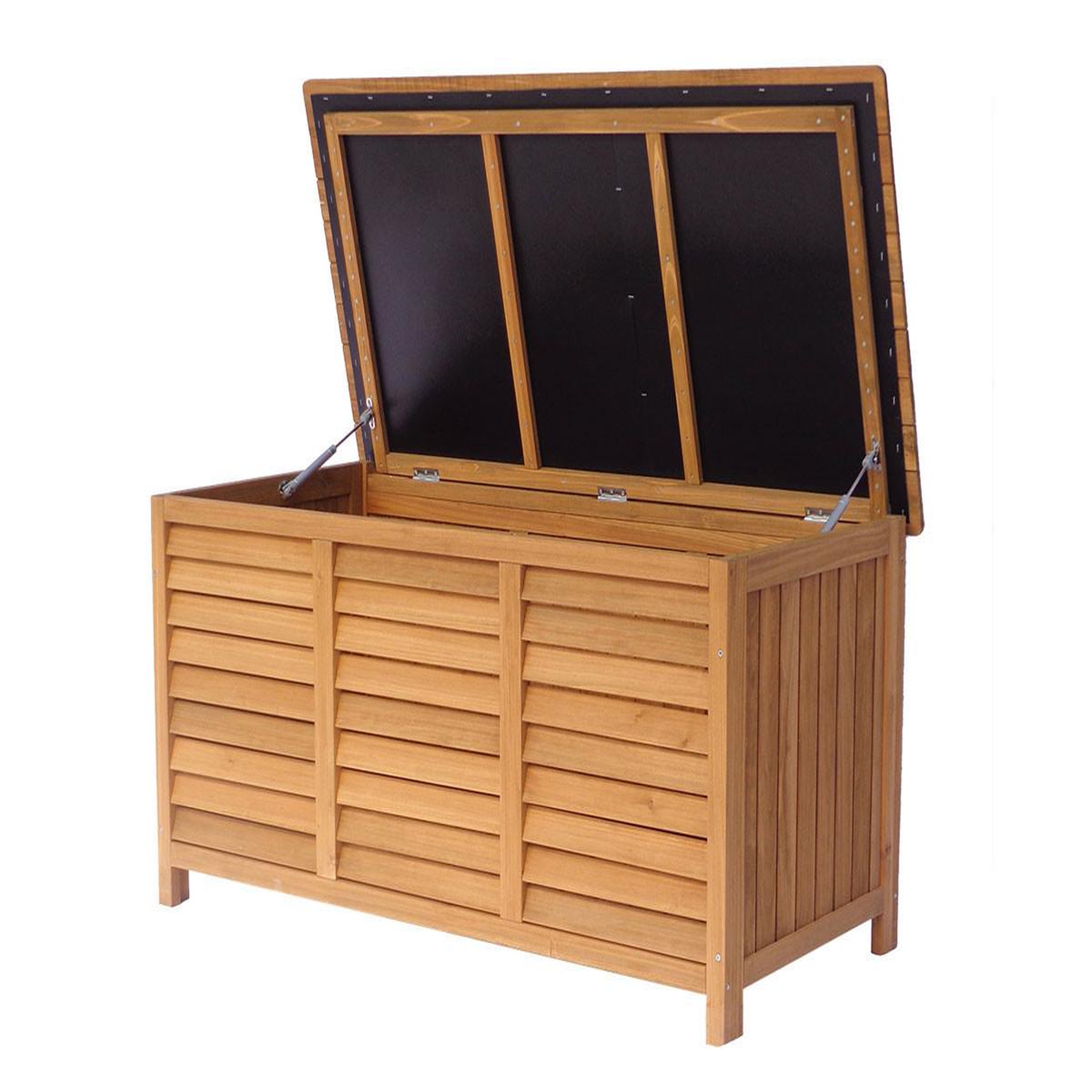 Voir la diapositive 2 : Habitat et Jardin Coffre de jardin en bois  Macao  - 130 x 64 x 60 cm - Marron