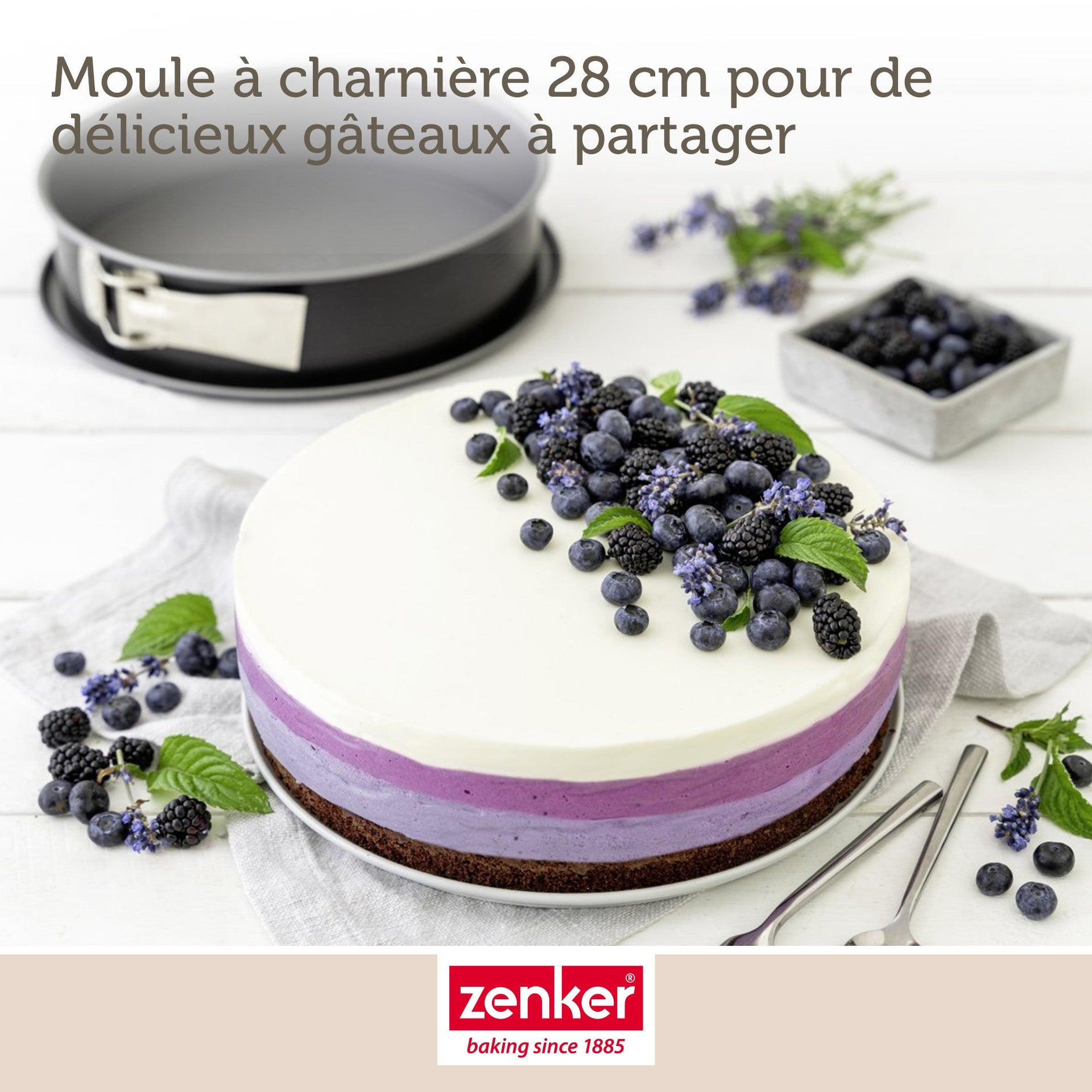 Voir la diapositive 4 : ZENKER Lot de 2 moules à gâteaux 28/28 cm en acier zenker energy