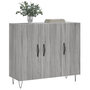 Voir la diapositive 3 : VIDAXL Buffet sonoma gris 90x34x80 cm bois d'ingenierie