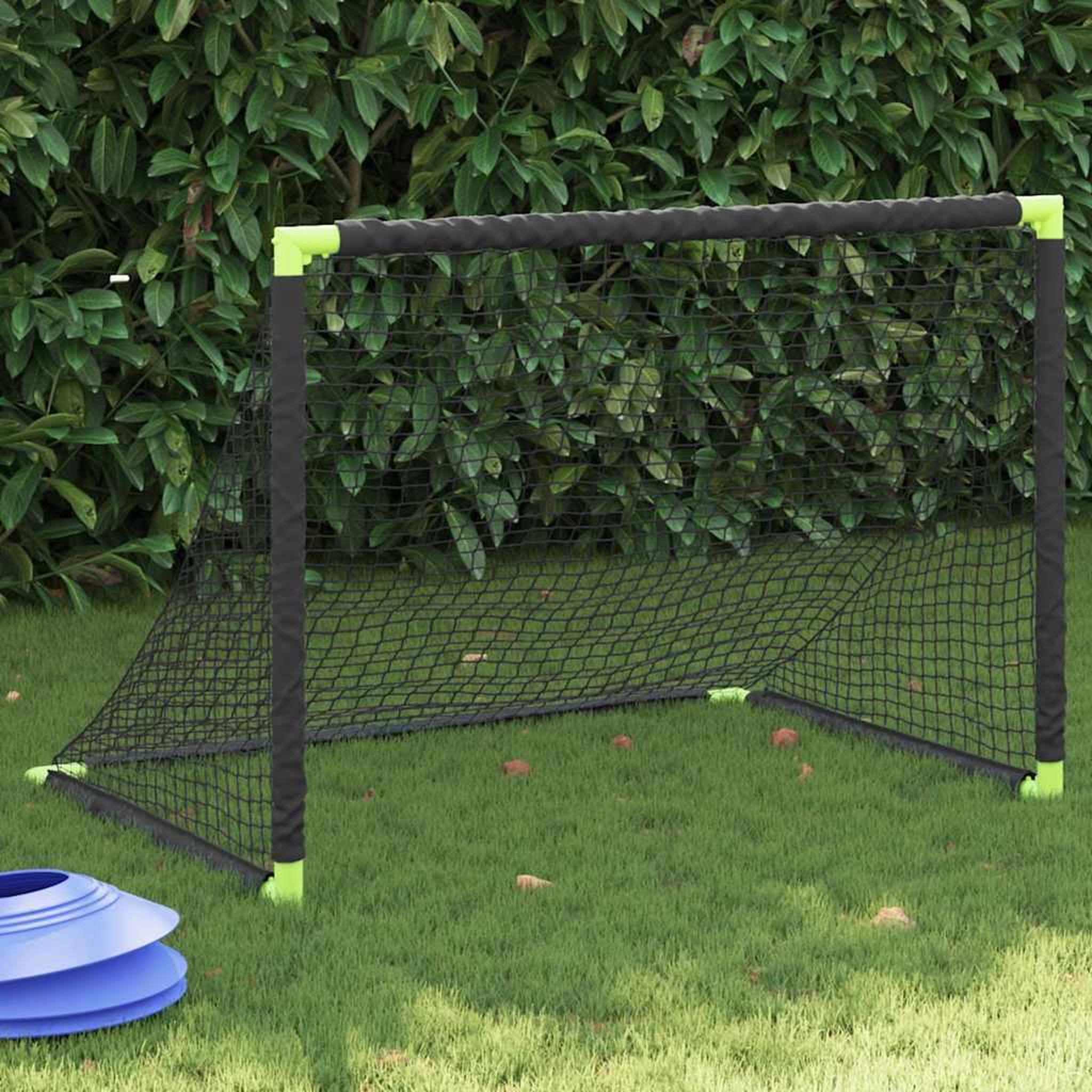 VIDAXL But de football pour enfants pliable noir 90x64x64 cm