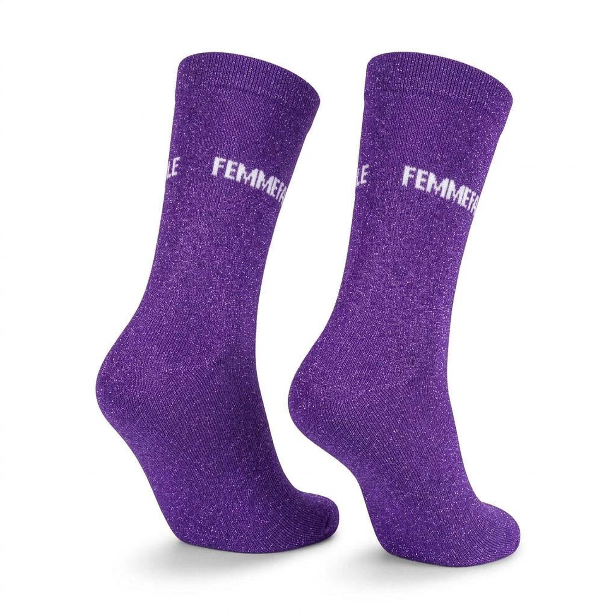 Voir la diapositive 3 : OZABI Chaussettes Femme Lurex Message Humoristique