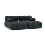 Voir la diapositive 2 : LISA DESIGN Ruby - canapé droit 4 places avec double méridienne - assise profonde - en velours texturé