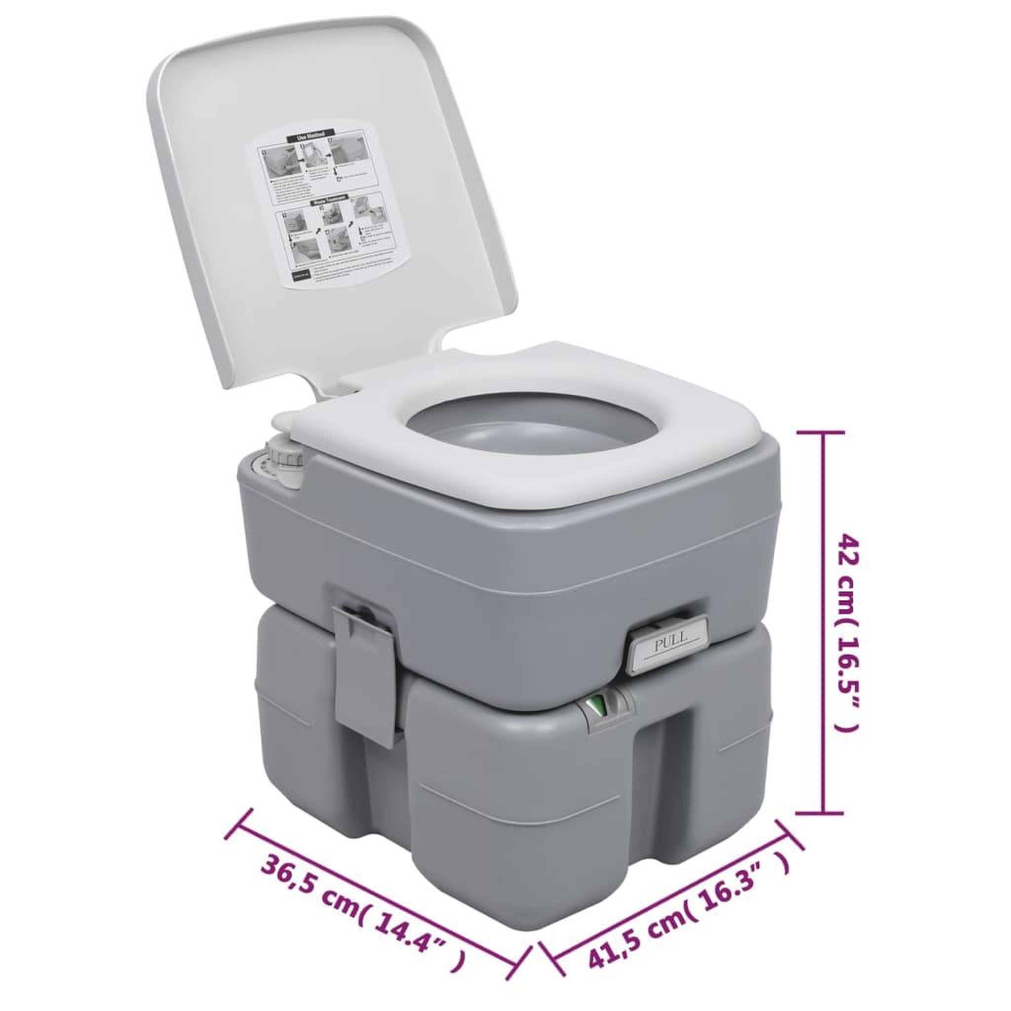 Voir la diapositive 6 : VIDAXL Ensemble de toilette et reservoir d'eau de camping portable