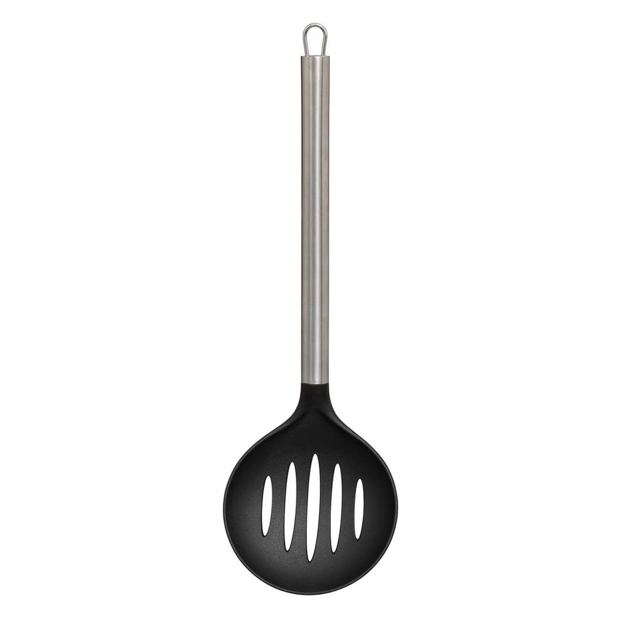 Voir la diapositive 3 : FIVE Ensemble de 5 ustensiles avec leur pot de rangement en inox - Noir et gris