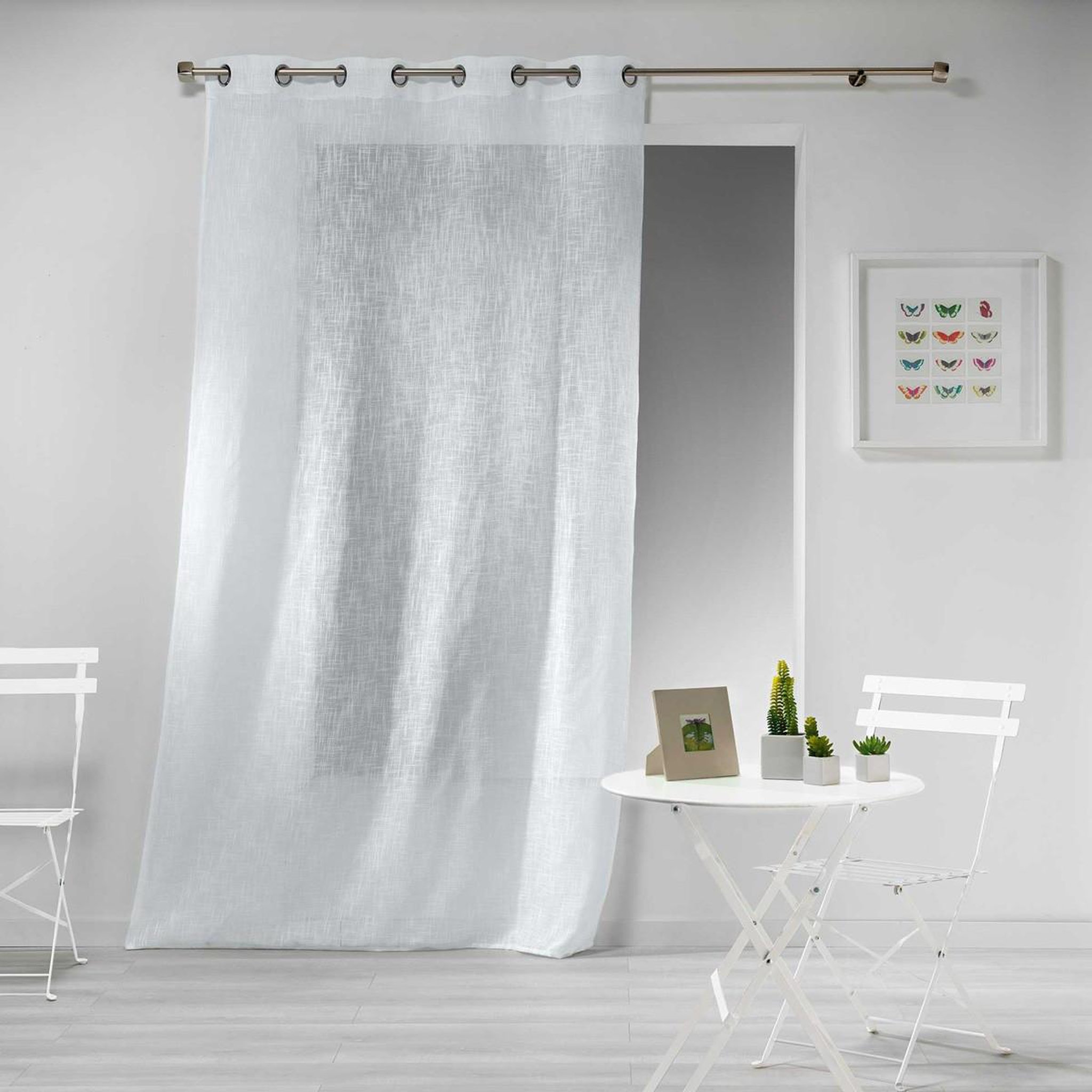 Douceur d'Intérieur Rideau voilage  haltona  140x240cm blanc