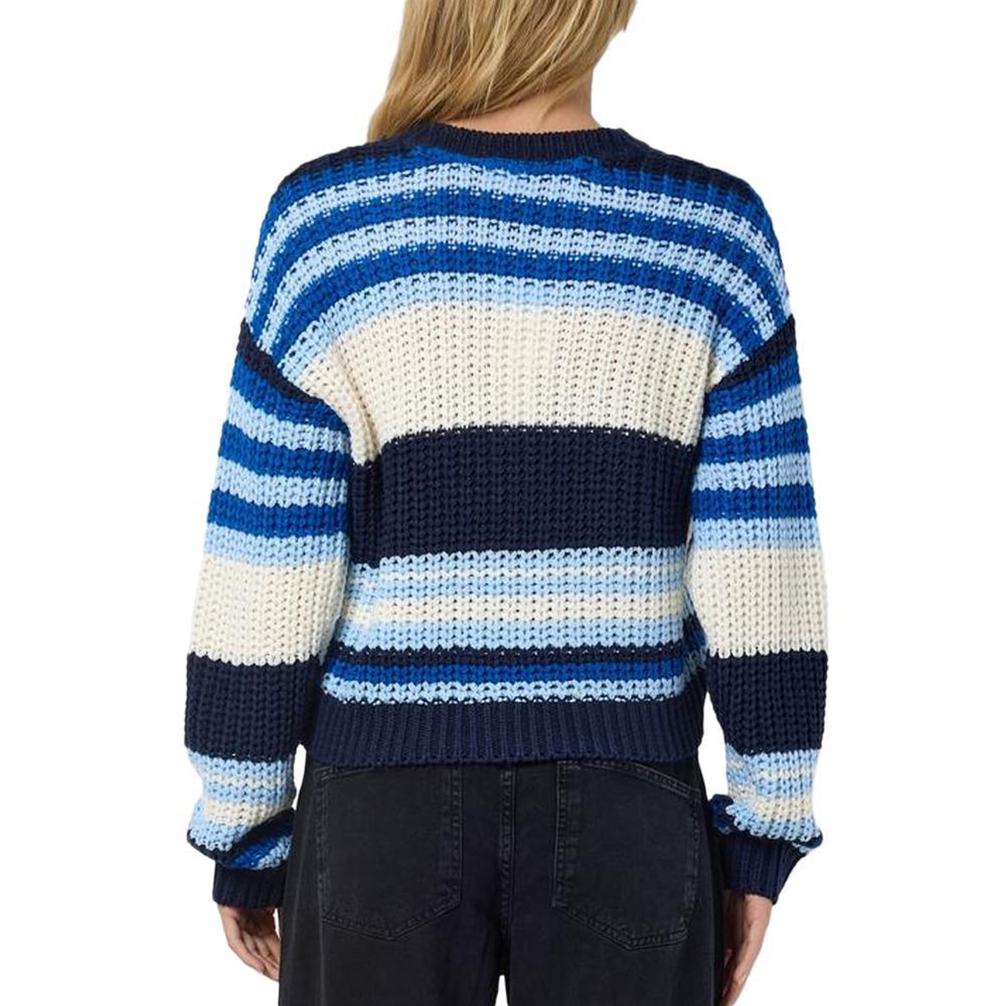 Voir la diapositive 2 : NOISY MAY Pull en Maille Bleu Femme Noisy May Charlie