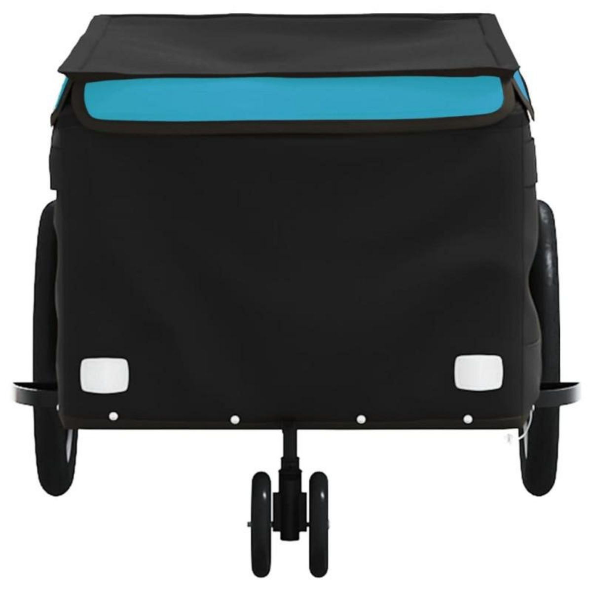 VIDAXL Remorque de vélo noir et bleu 30 kg fer