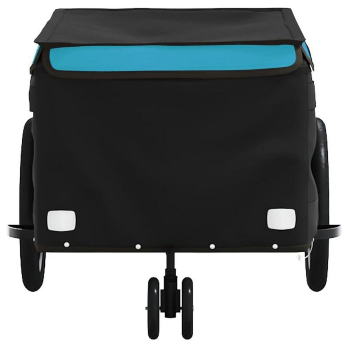 VIDAXL Remorque de vélo noir et bleu 30 kg fer
