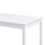 VIDAXL Table a manger Blanc 140x70x73 cm Pin