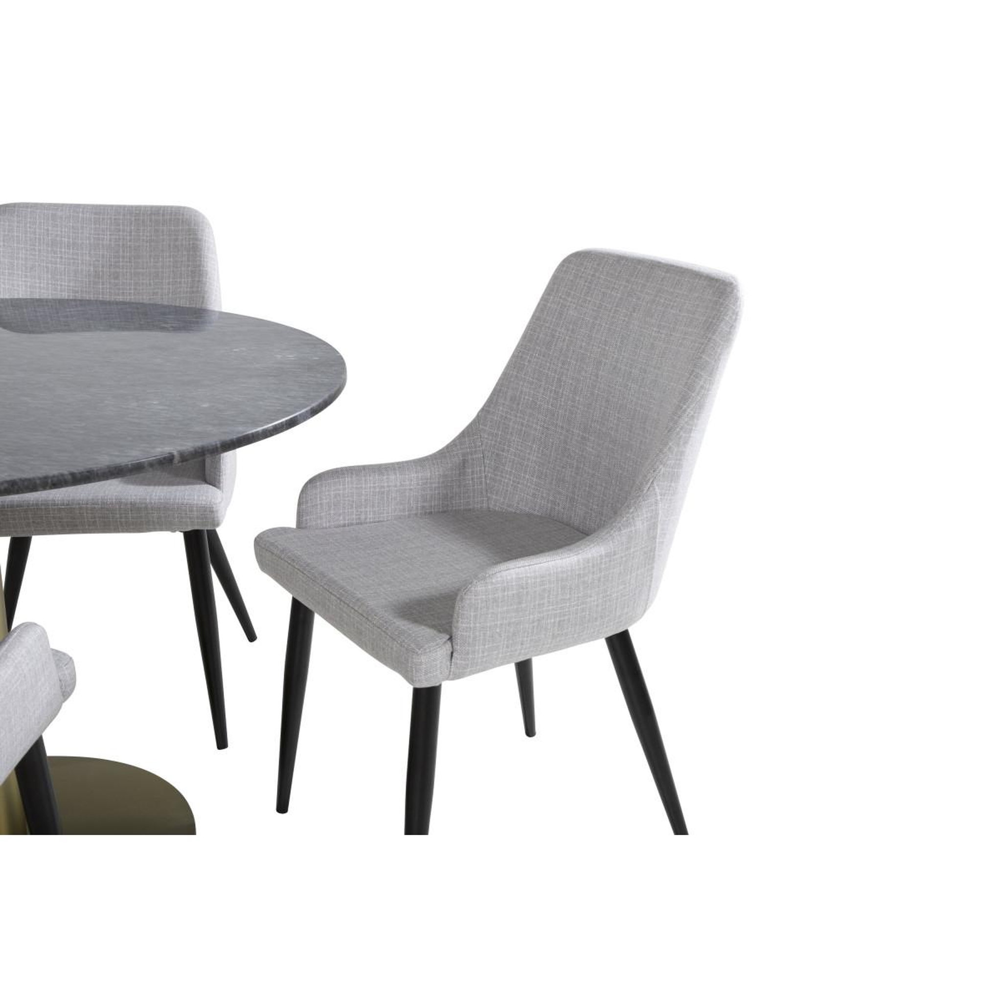Voir la diapositive 2 : Paris Prix Ensemble table à manger & 4 chaises  estelle & plaza  106cm gris foncé & gris