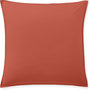 Voir la diapositive 1 : BATON ROUGE Taie d'oreiller percale de coton lavé 80fils/cm² - terre de sienne