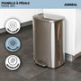 Voir la diapositive 6 : Kitchen move Poubelle de cuisine à pédale ADMIRAL Argent Acier inoxydable 50L