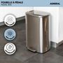 Voir la diapositive 6 : Kitchen move Poubelle de cuisine à pédale ADMIRAL Argent Acier inoxydable 50 L