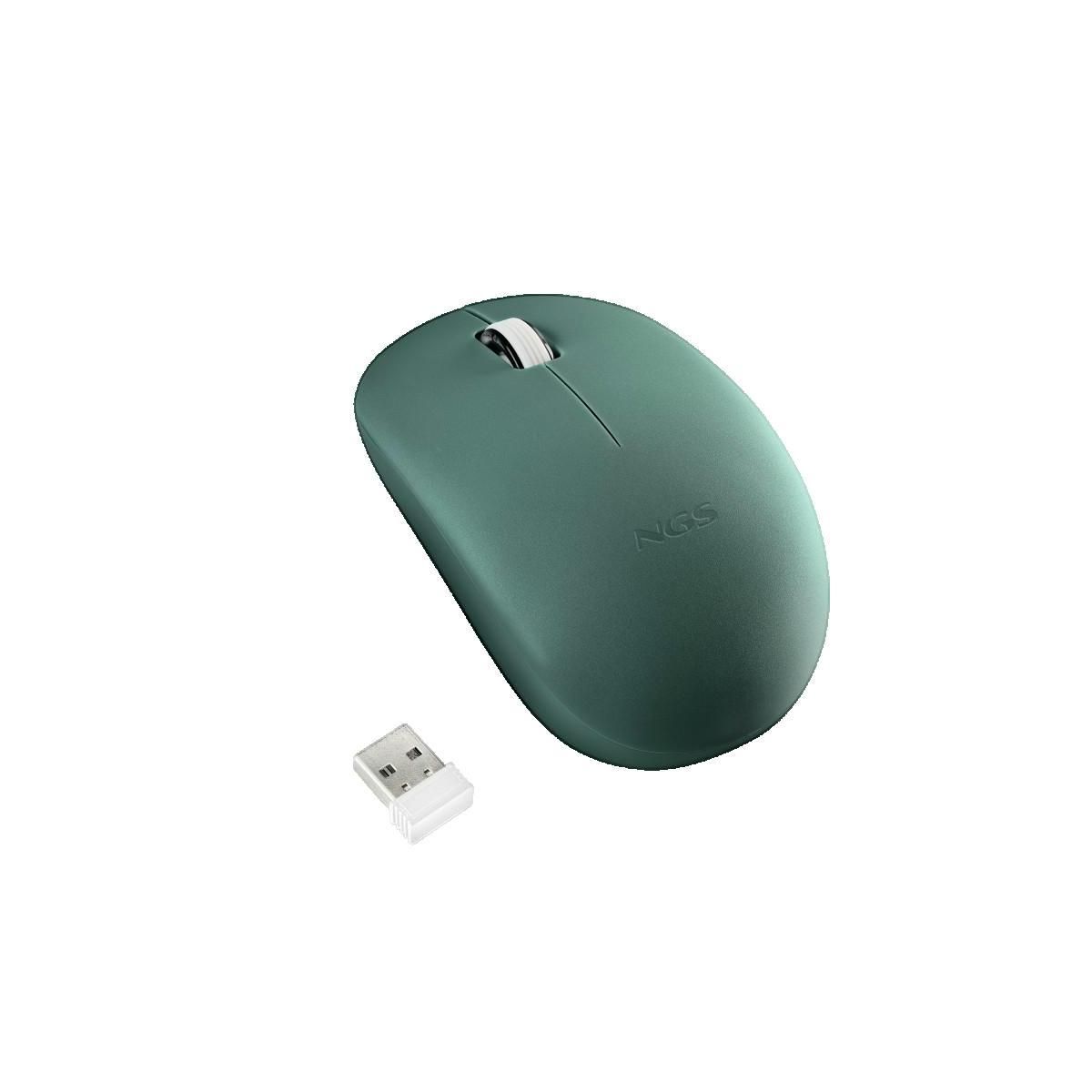 NGS Souris NGS Fog Pro sans fil verte ergonomique