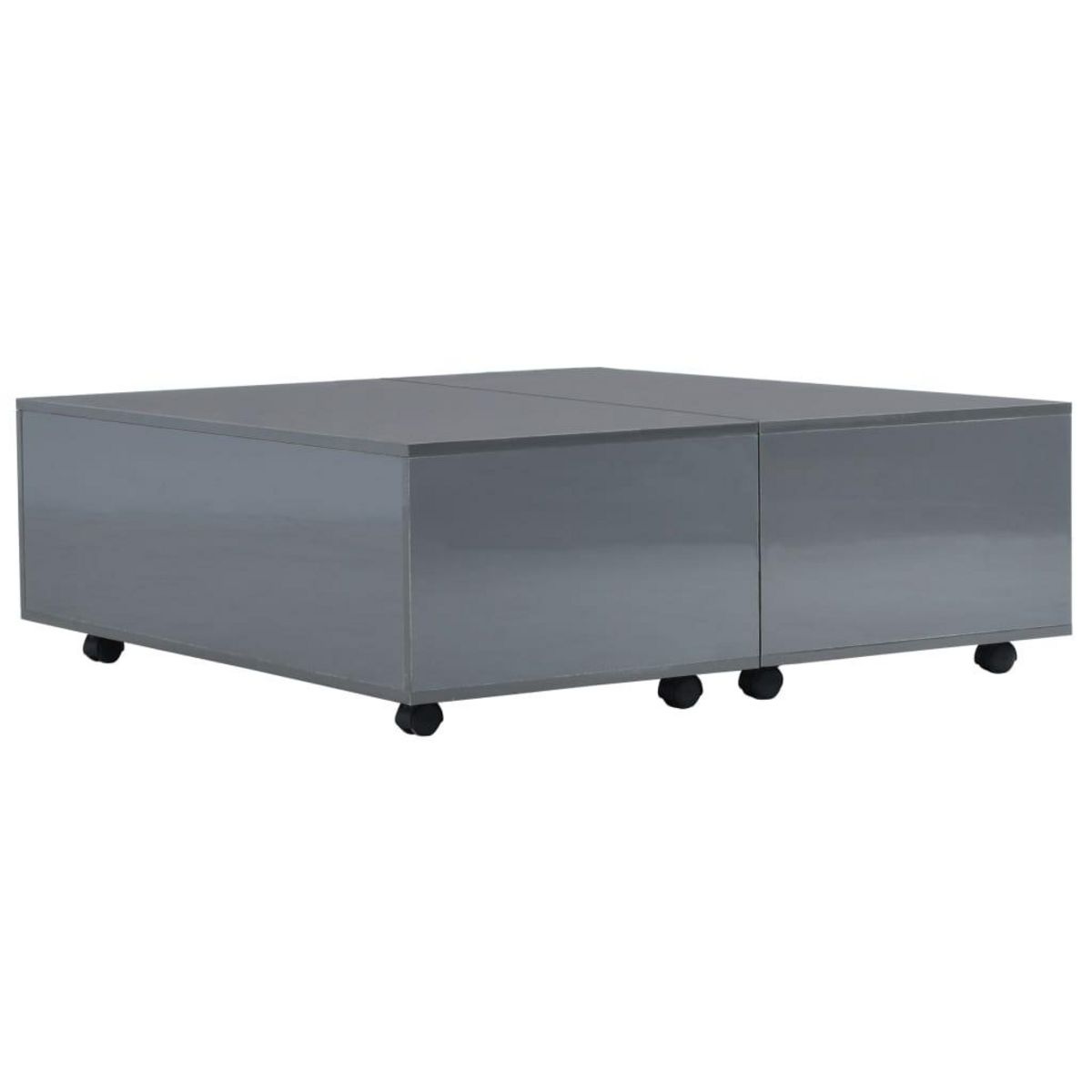 VIDAXL Table basse Gris brillant 100x100x35 cm