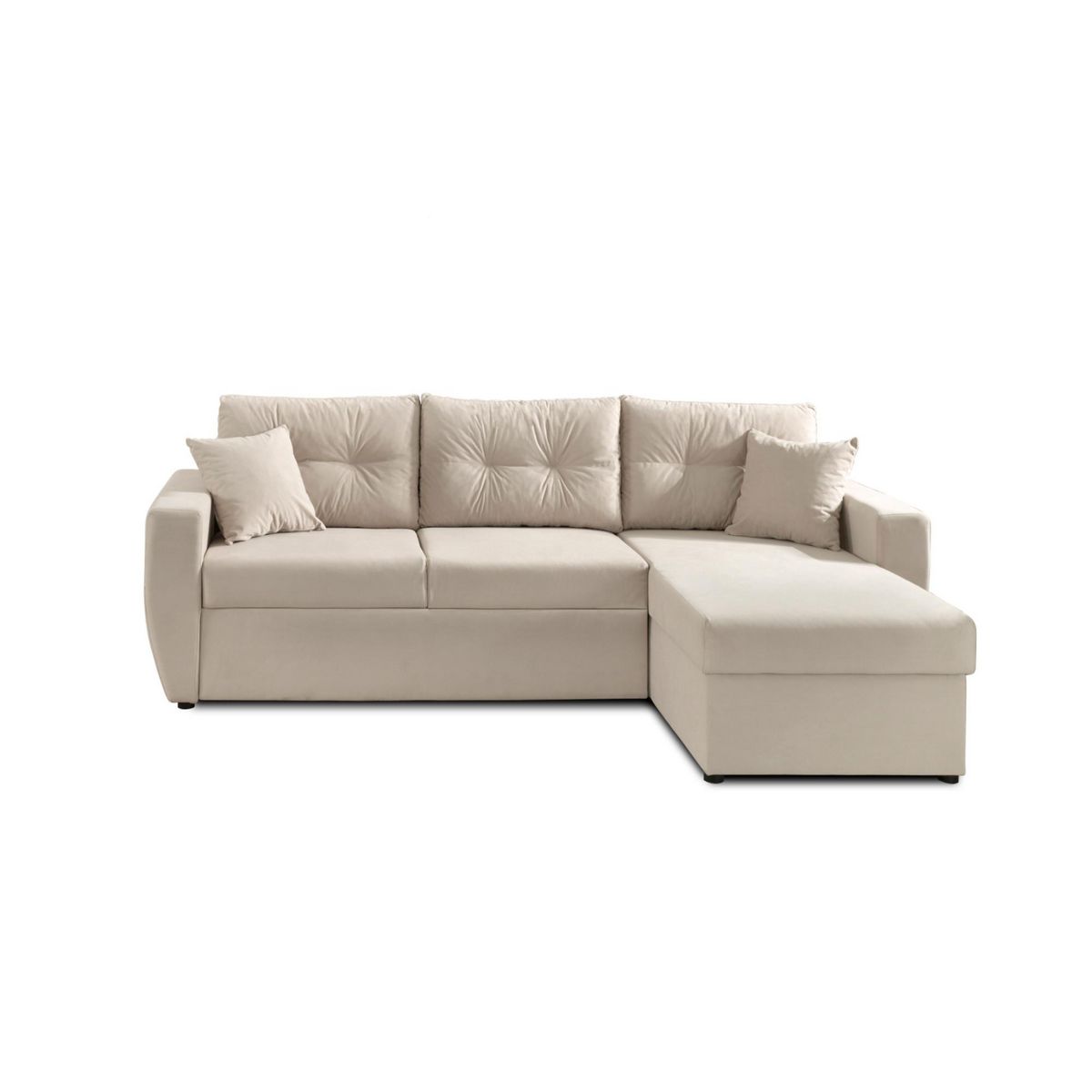 BEST MOBILIER Astoria - canapé d'angle réversible - convertible avec coffre - style contemporain- 4 places