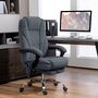 Voir la diapositive 4 : VINSETTO Fauteuil de bureau manager massant chauffant inclinable réglable télécommande repose-pieds rétractable velours gris bleuté