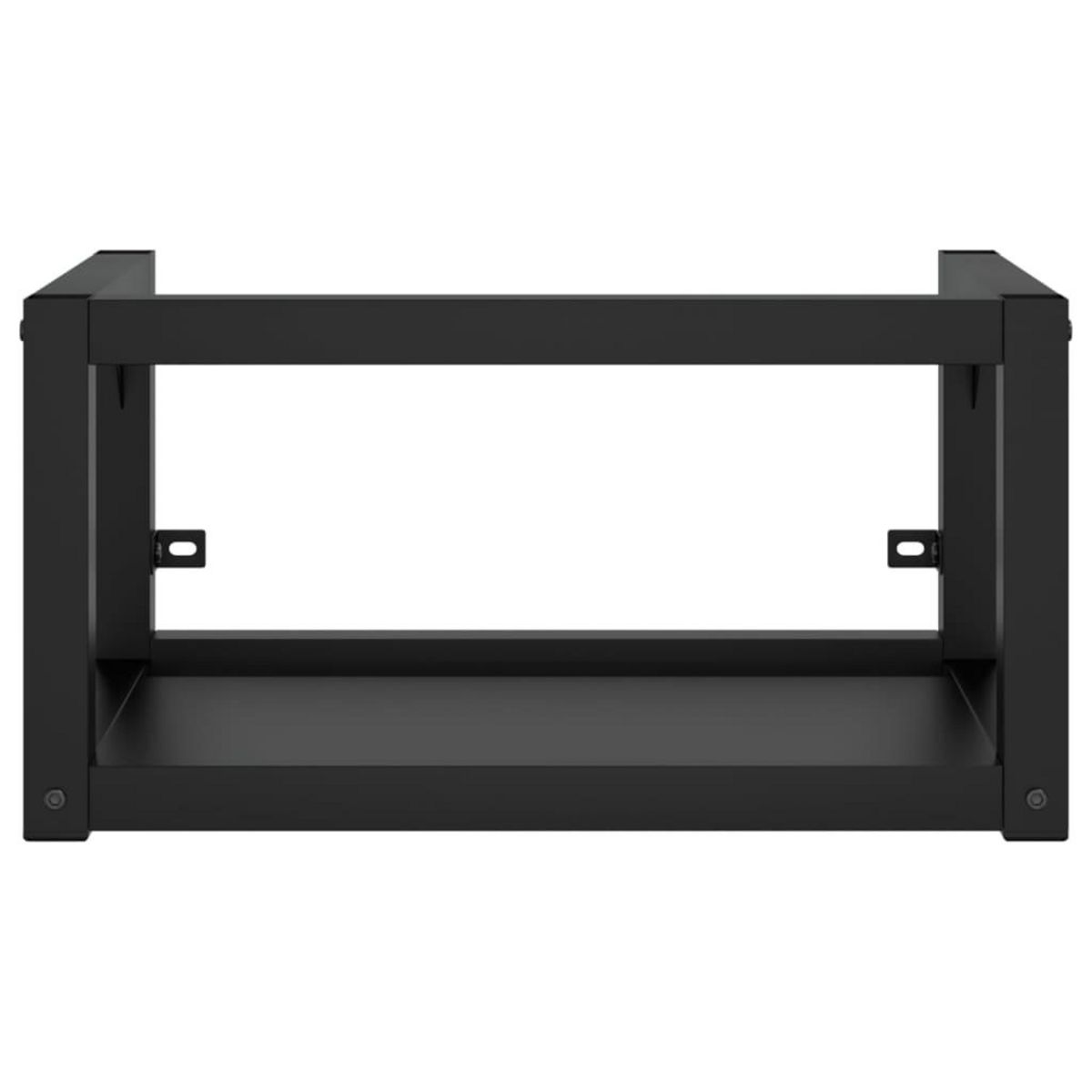 VIDAXL Cadre de lavabo de salle de bain vasque a encastrer Noir Fer