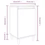 VIDAXL Tables de chevet 2pcs blanc brillant 40x35x70cm bois ingenierie