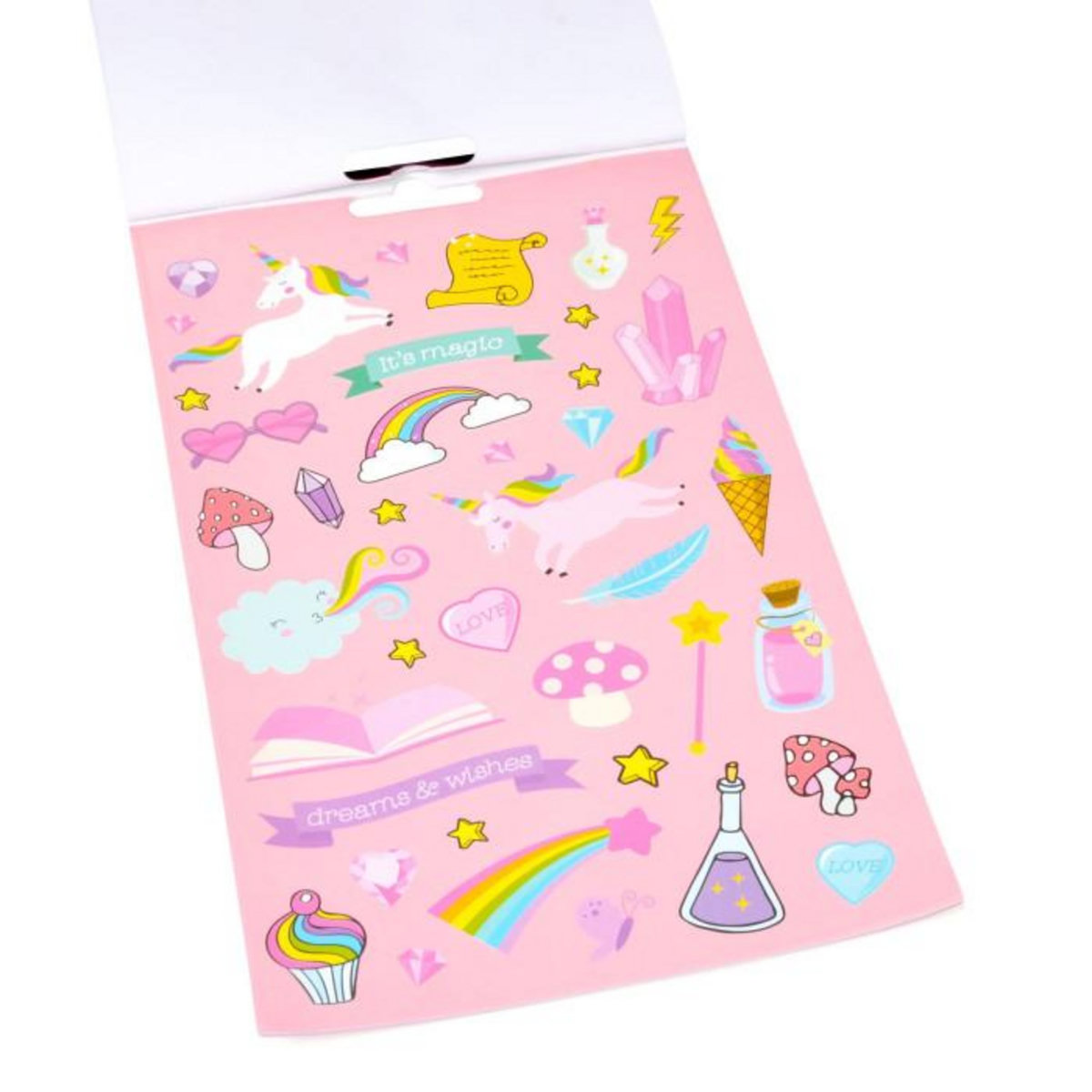 Paris Prix Livre de Gommettes  Licorne & Sirène  24cm Blanc