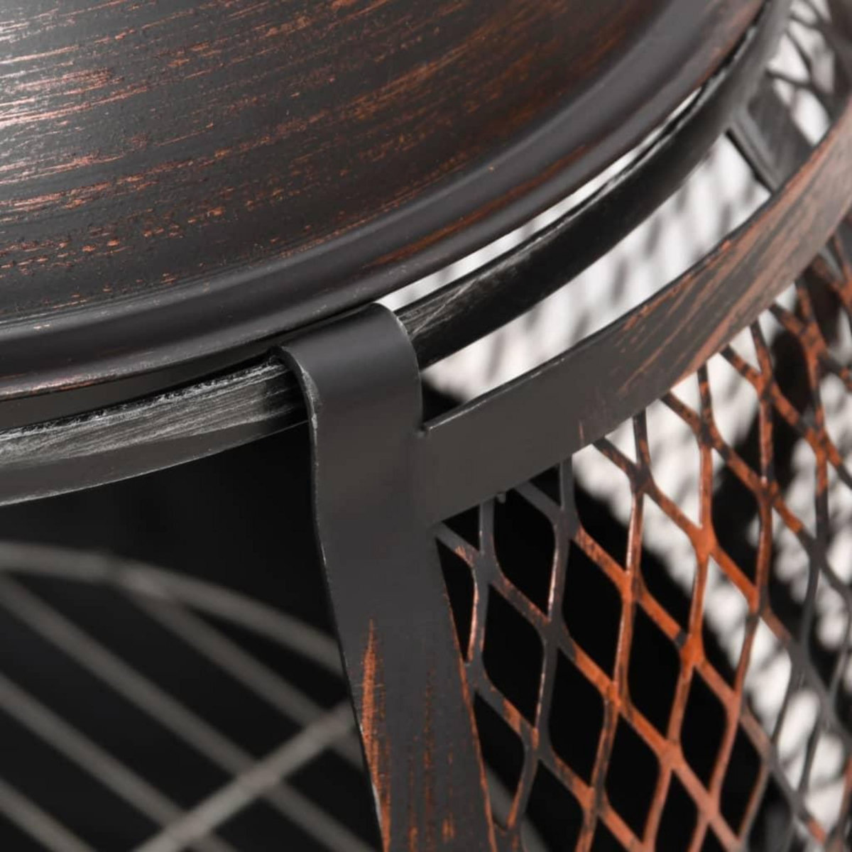 VIDAXL Poele de jardin avec tisonnier 39x39x90 cm acier