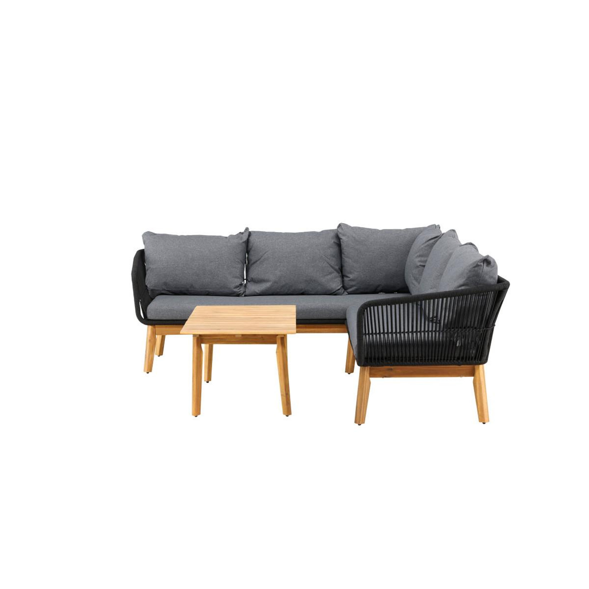 Voir la diapositive 3 : Paris Prix Salon d'Angle de Jardin en Bois  Chania  210cm Noir