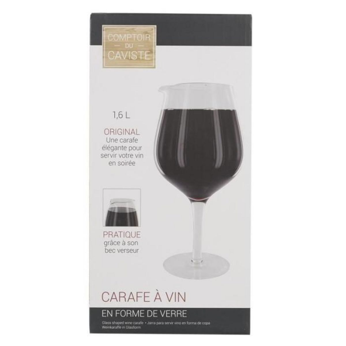 Paris Prix Carafe à Vin  Forme Verre  1,6L Transparent