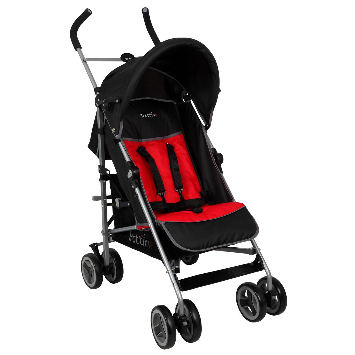 TROTTINE Poussette Canne multiposition Arizona - Noir/rouge