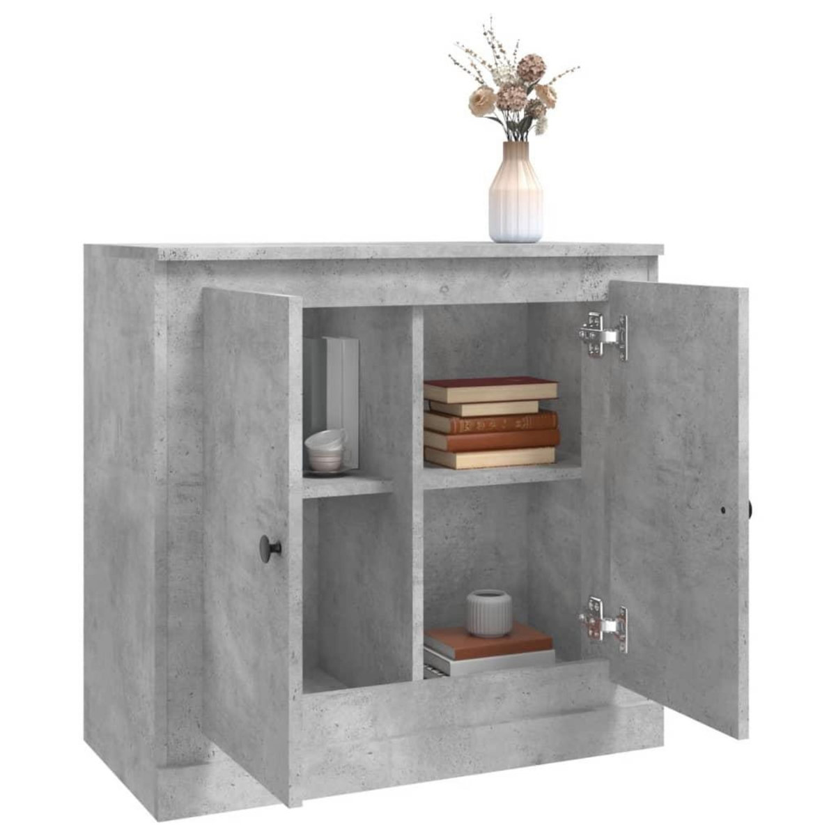 VIDAXL Buffet gris beton 70x35,5x67,5 cm bois d'ingenierie