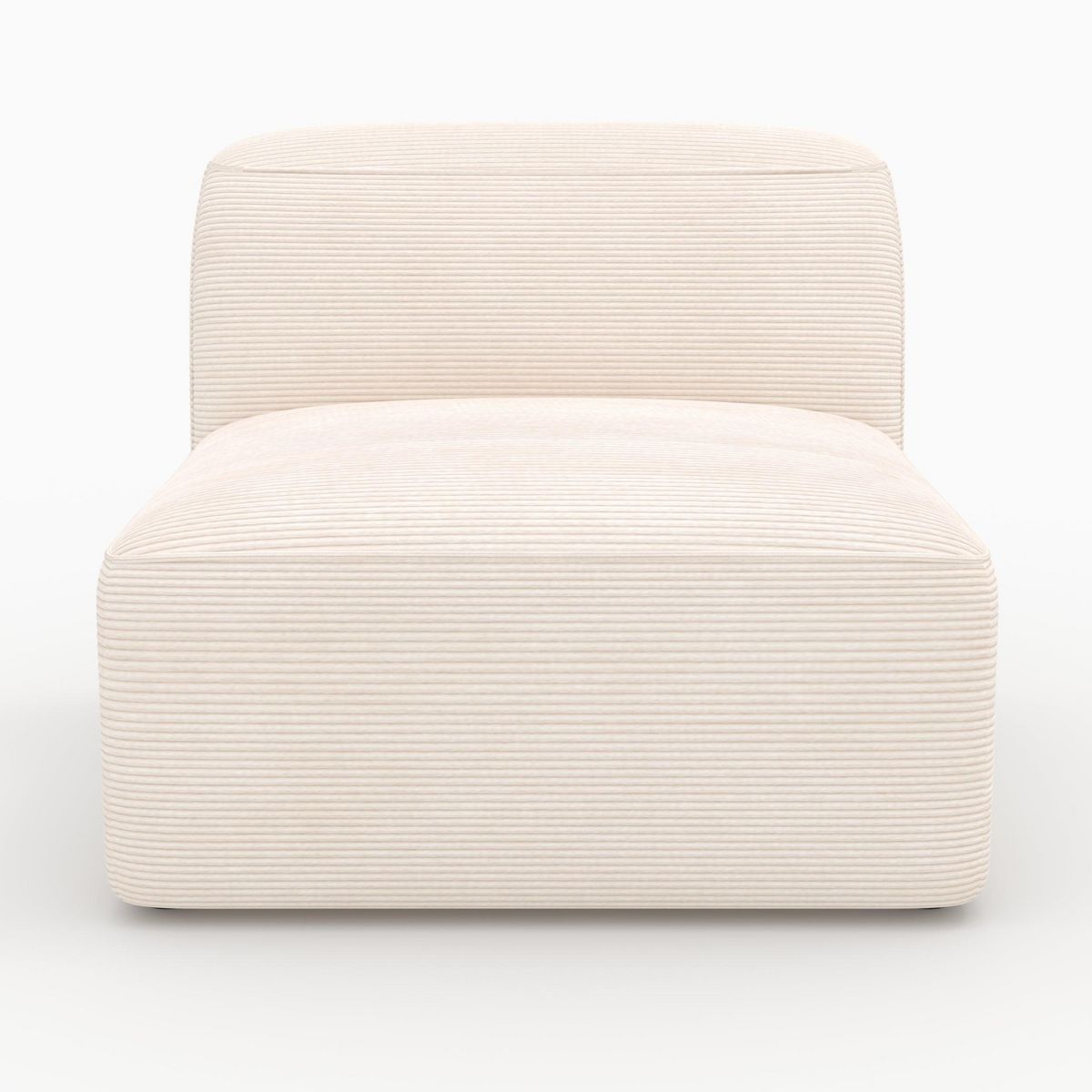 Rendez vous déco Chauffeuse pour canapé modulable en velours blanc cassé-Mina