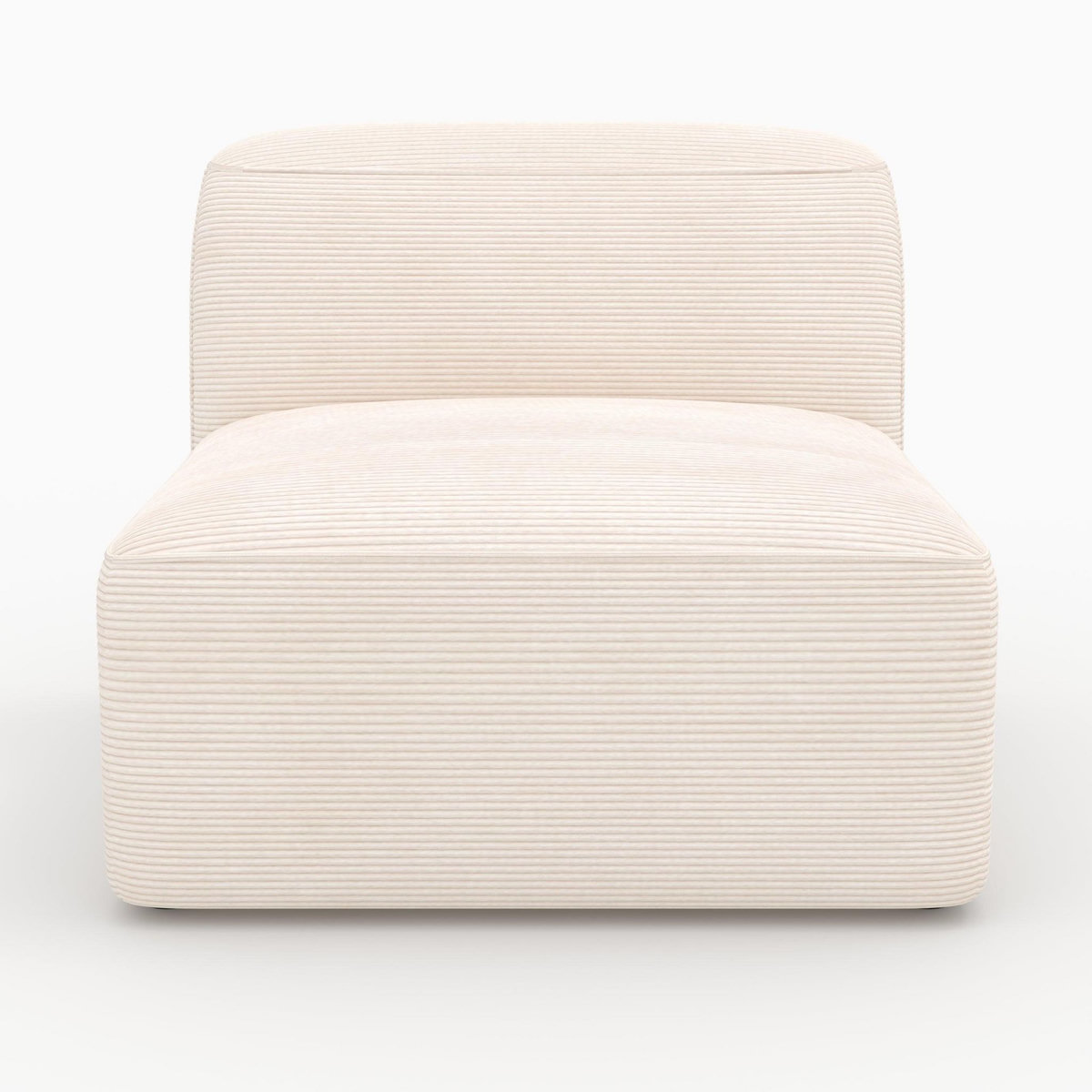 Rendez vous déco Chauffeuse pour canapé modulable en velours blanc cassé-Mina