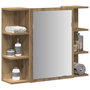 Voir la diapositive 1 : VIDAXL Armoire a miroir de salle de bain chene artisanal 80x20,5x64 cm