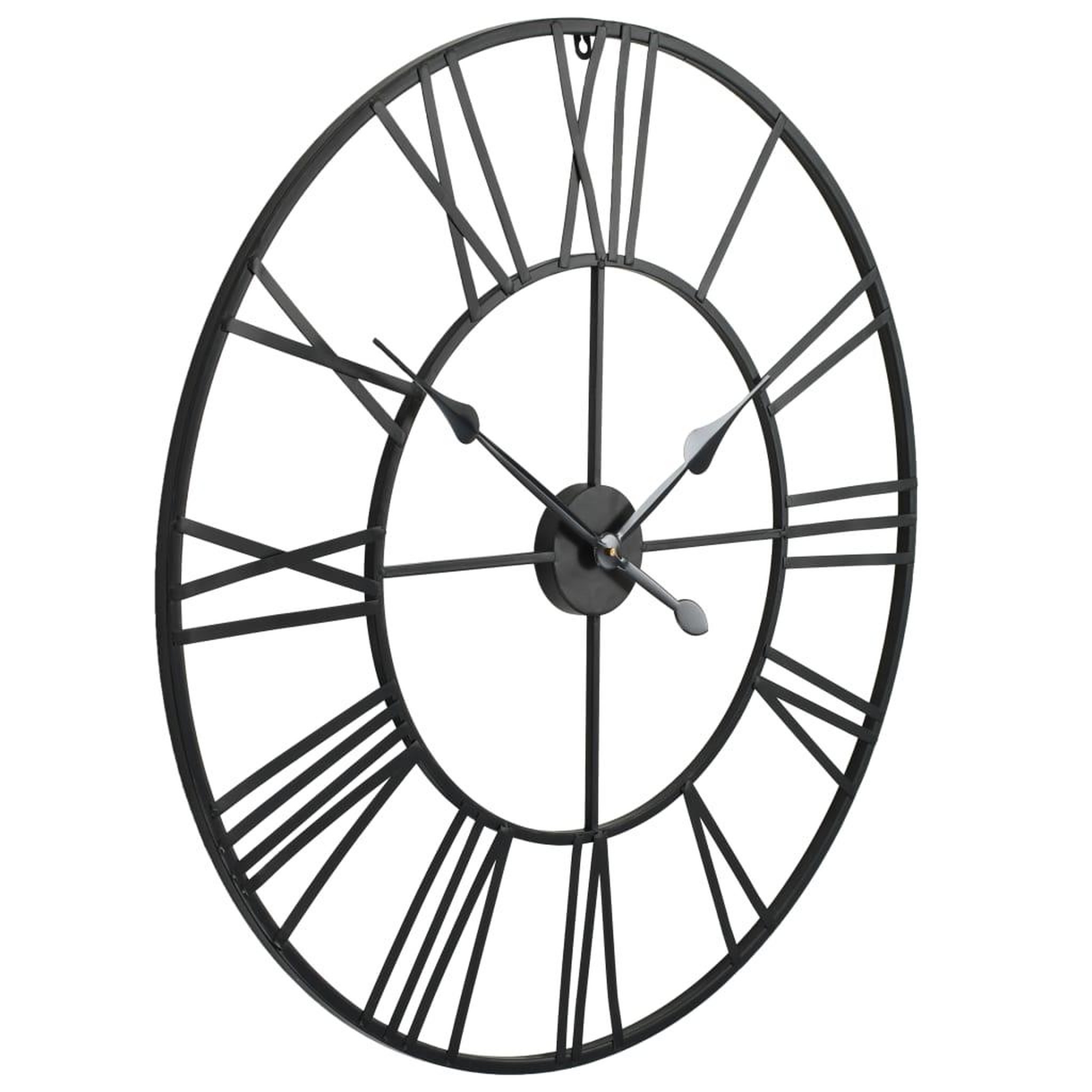 Voir la diapositive 3 : VIDAXL Horloge murale vintage avec mouvement a quartz metal 80 cm xxl
