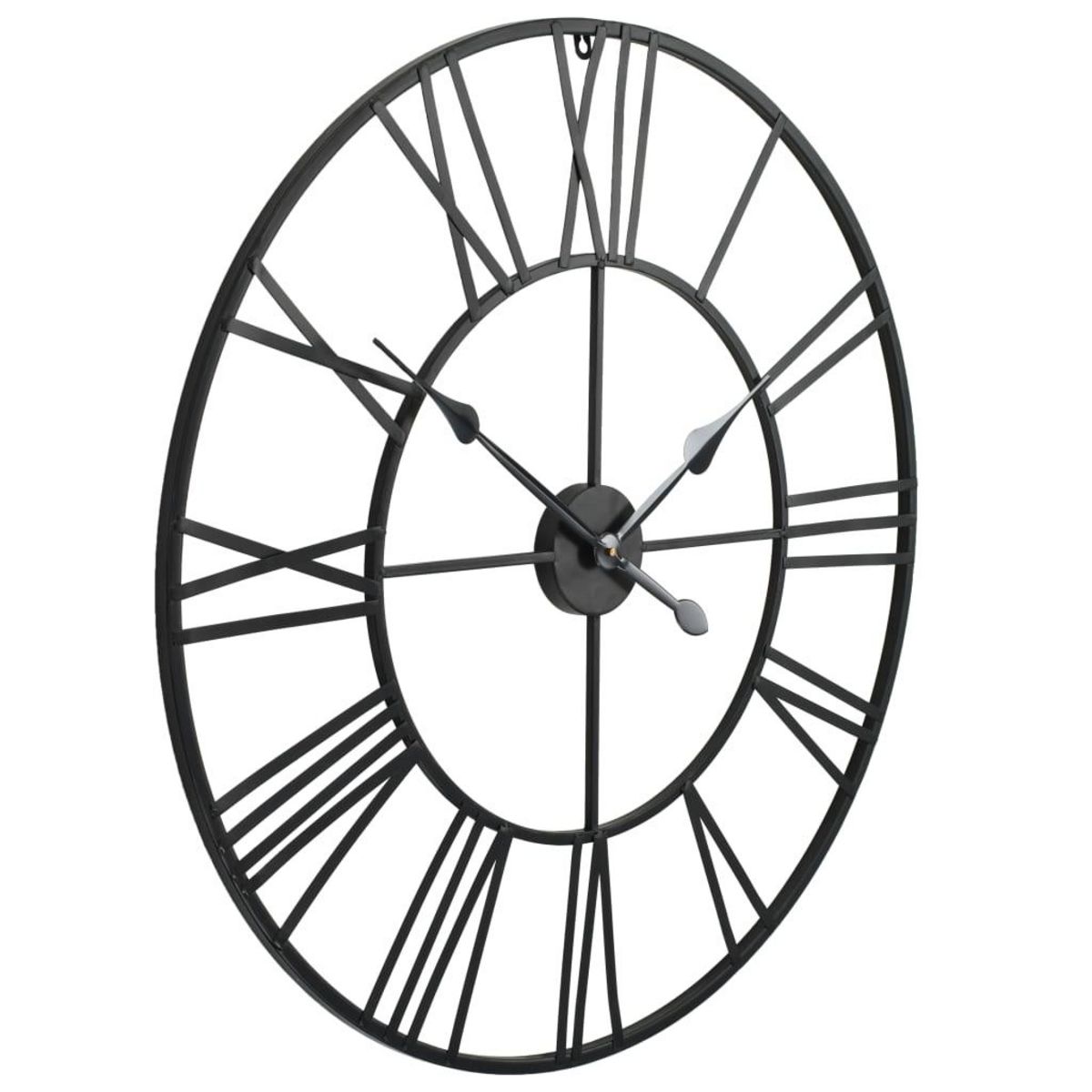 VIDAXL Horloge murale vintage avec mouvement a quartz Metal 80 cm XXL