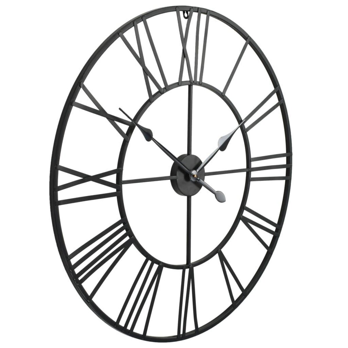 VIDAXL Horloge murale vintage avec mouvement a quartz Metal 80 cm XXL