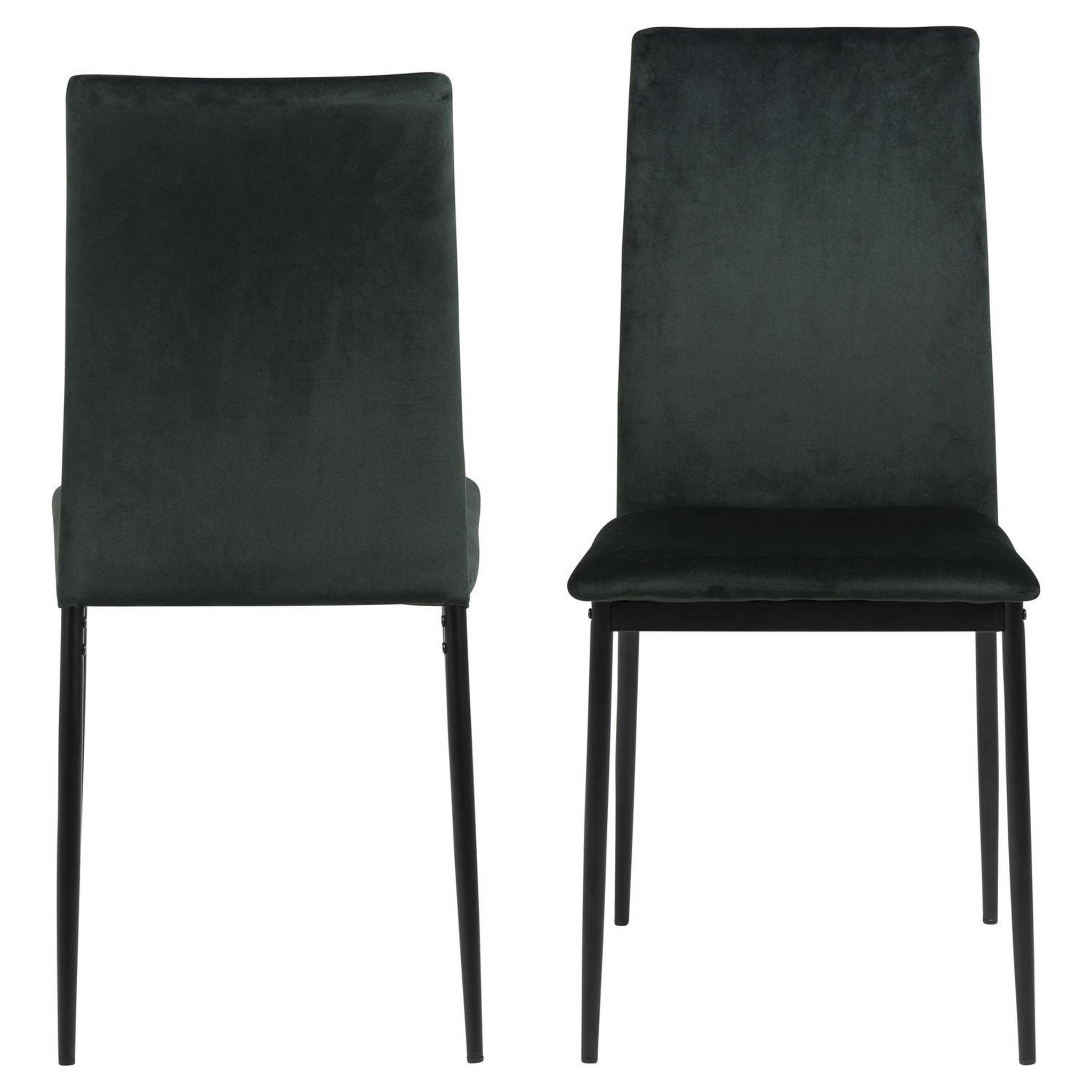Voir la diapositive 4 : TOILINUX Lot de 4 Chaises de salle à manger Julia en tissu et métal