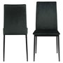 Voir la diapositive 4 : TOILINUX Lot de 4 Chaises de salle à manger Julia en tissu et métal