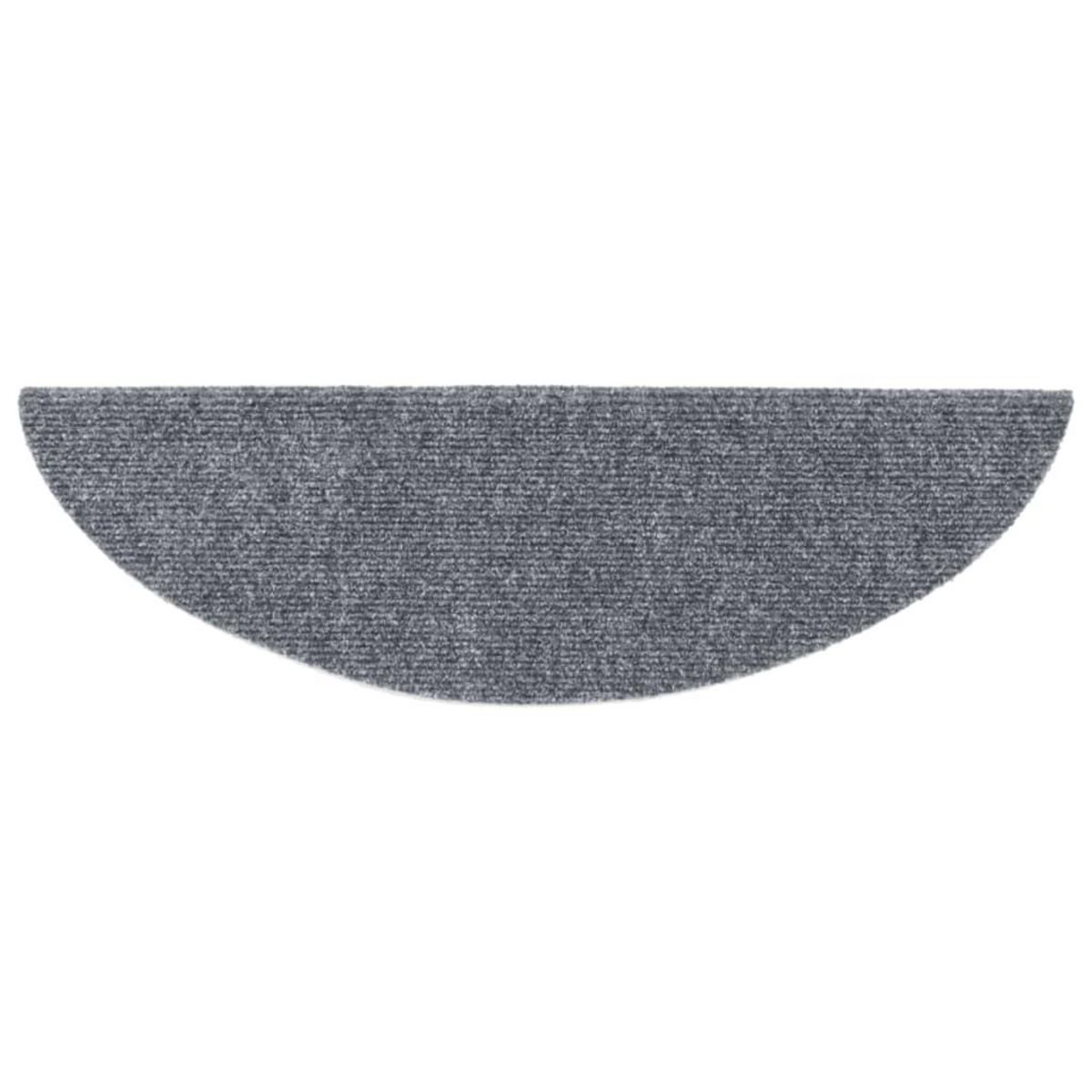 VIDAXL Tapis autoadhesifs de marches 5 pcs Gris clair 56x17x3 cm