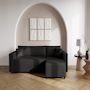 Voir la diapositive 1 : BEST MOBILIER Jonas - canapé d'angle réversible 4 places convertible avec coffre en tissu texturé