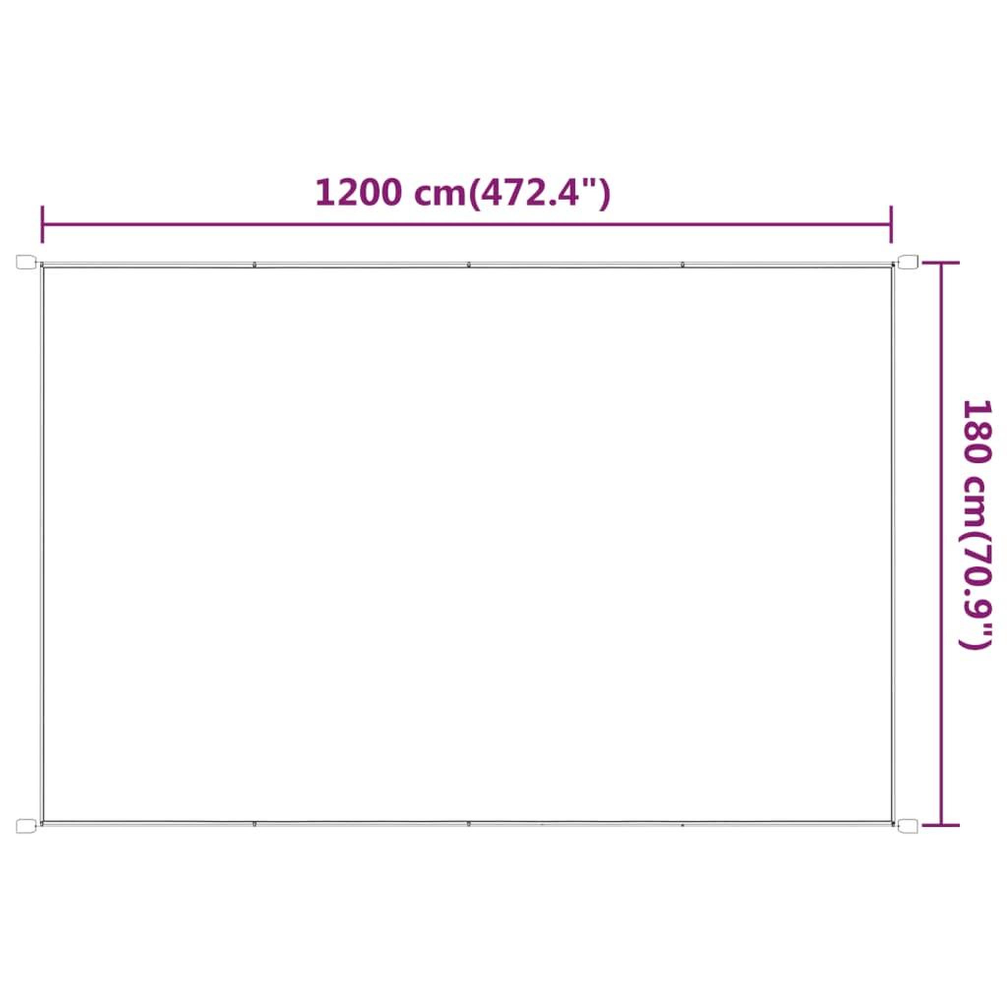 Voir la diapositive 6 : VIDAXL Auvent vertical Anthracite 180x1200 cm Tissu oxford