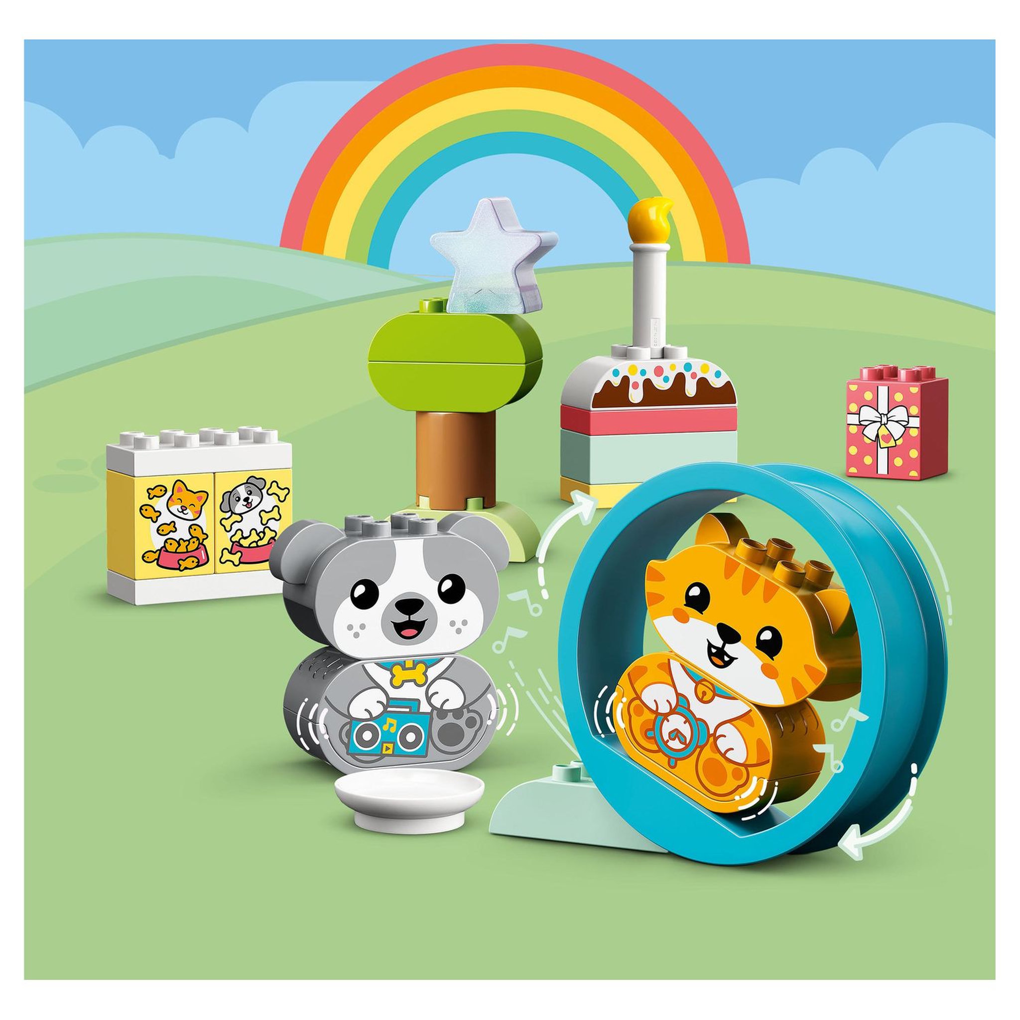 Voir la diapositive 6 : LEGO DUPLO 10977 Mes Premiers Chiot et Chaton avec Effets Sonores, Jouet d'Éveil Enfant