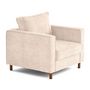 Voir la diapositive 3 : LISA DESIGN Jake - fauteuil en tissu velours relief - pieds en bois foncé