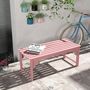 Voir la diapositive 2 : OUTSUNNY Banc de jardin 2 places assise à lattes dim. 115L x 50l x 45H cm bois de jarrah