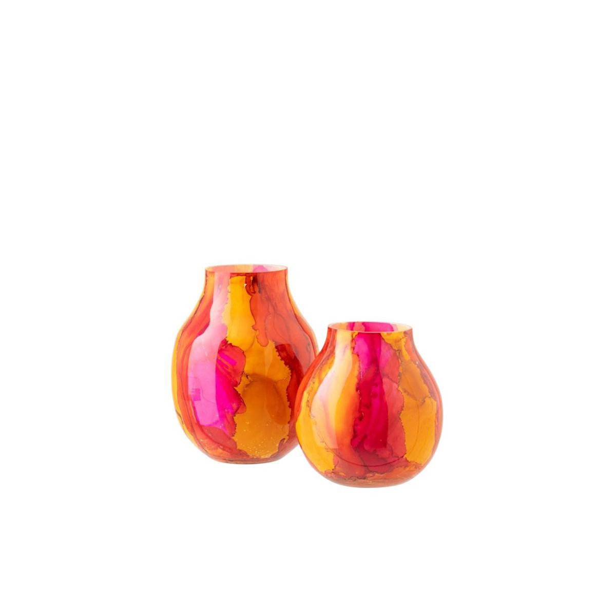 Paris Prix Photophore Déco en Verre  Rio  20cm Orange