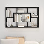 Voir la diapositive 3 : VIDAXL Etagere murale noir 85x16x52,5 cm bois d'ingenierie