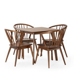 VS VENTA-STOCK Ensemble table 80x80 cm et 4 chaises de salle à manger Mura Noyer