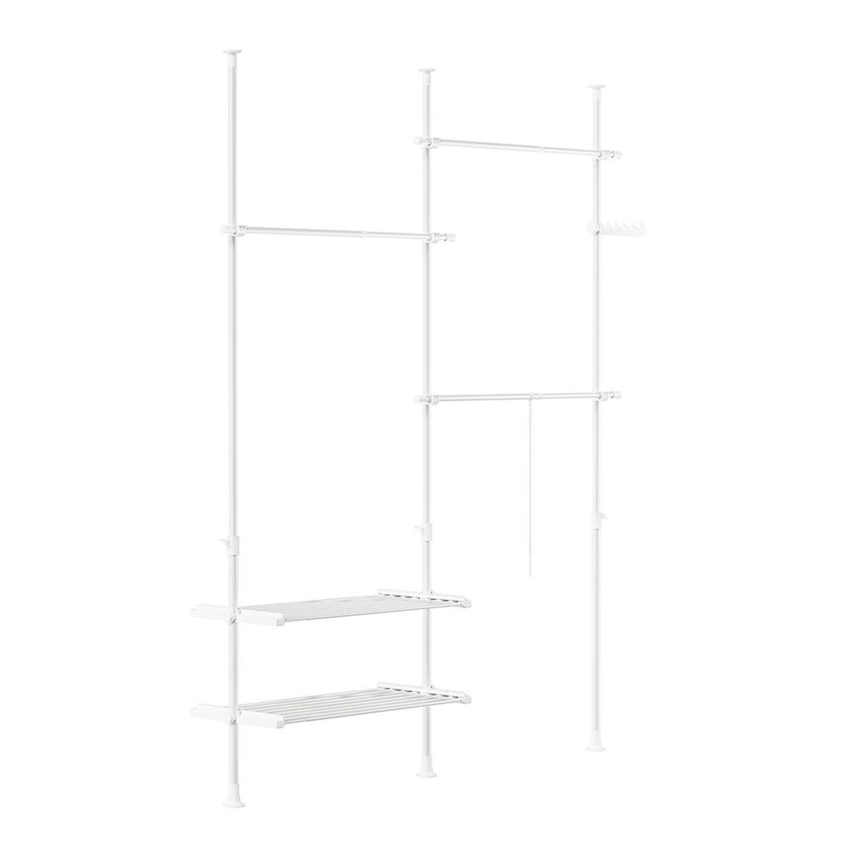 SOBUY SoBuy - Portemanteau Sur Pied à deux étagères - Fonctionnel - FRG34-II