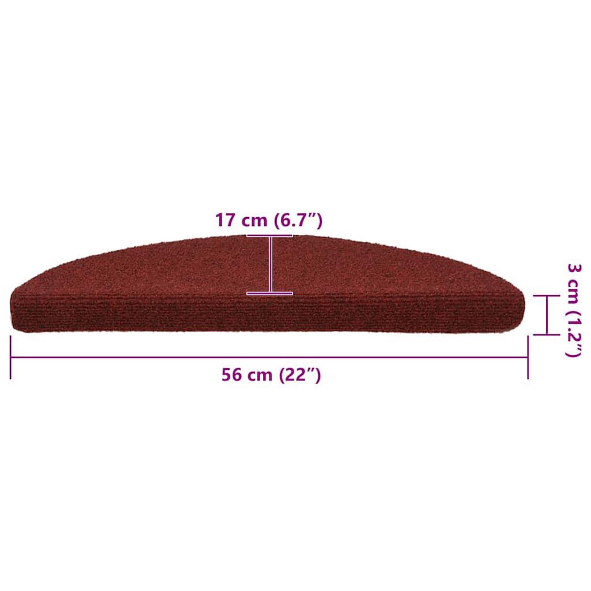 Voir la diapositive 6 : VIDAXL Tapis d'escalier autocollants 30 pcs rouge 56x17x3 cm