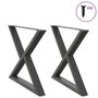 Voir la diapositive 1 : VIDAXL Pieds de table a manger 2 pcs anthracite 90x(72-73,3) cm acier