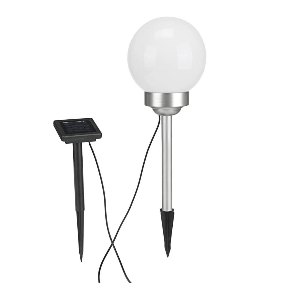HI HI Lampe boule solaire rotative a LED de jardin 15 cm